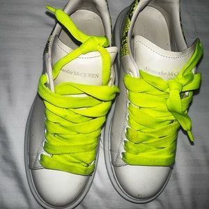 Alexander McQueen Snake Print Neon Green Size 36